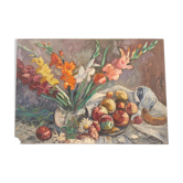 ancient painting: large oil on canvas by the painter nandor vagh-weinmann (1897-1978)