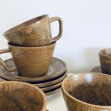Lot de 6 tasses à café en grès