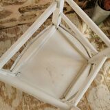 White patinated bistro chair