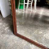 Rectangular mirror in dark wood
