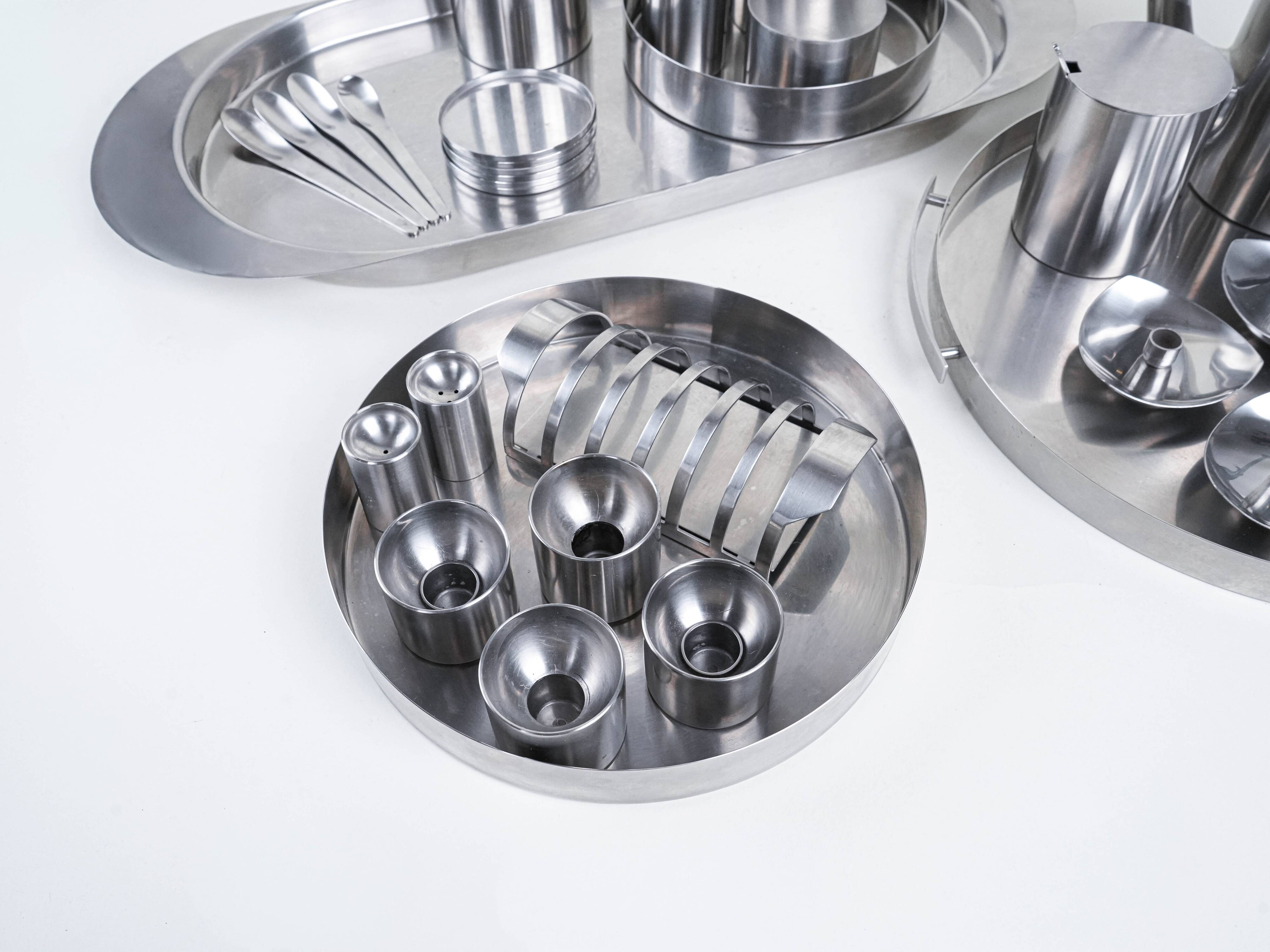 Serving set, Danish design, 1960s, designer: Arne Jacobsen,Stelton