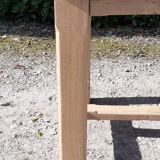 Table de ferme en chêne massif bois brut