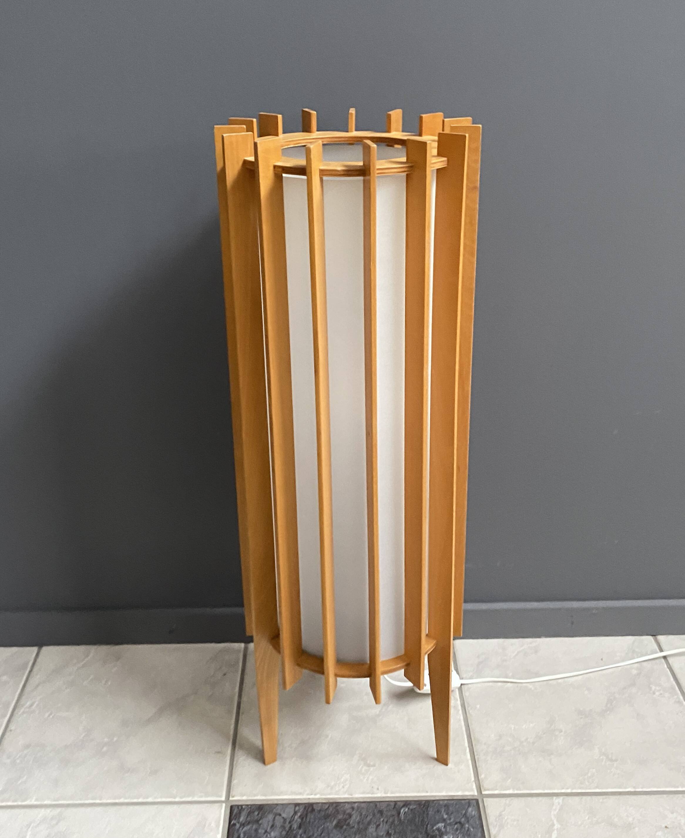 Wood table lamp 1960s