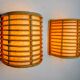 Pair of rattan sconces France 1960