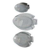 Vintage fish set, Arcoroc France (9 pieces)