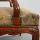 Carved Walnut Armchair with Cabriole Legs and Tapestry Upholstery, France