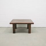 sturdy square vintage wenge coffee table