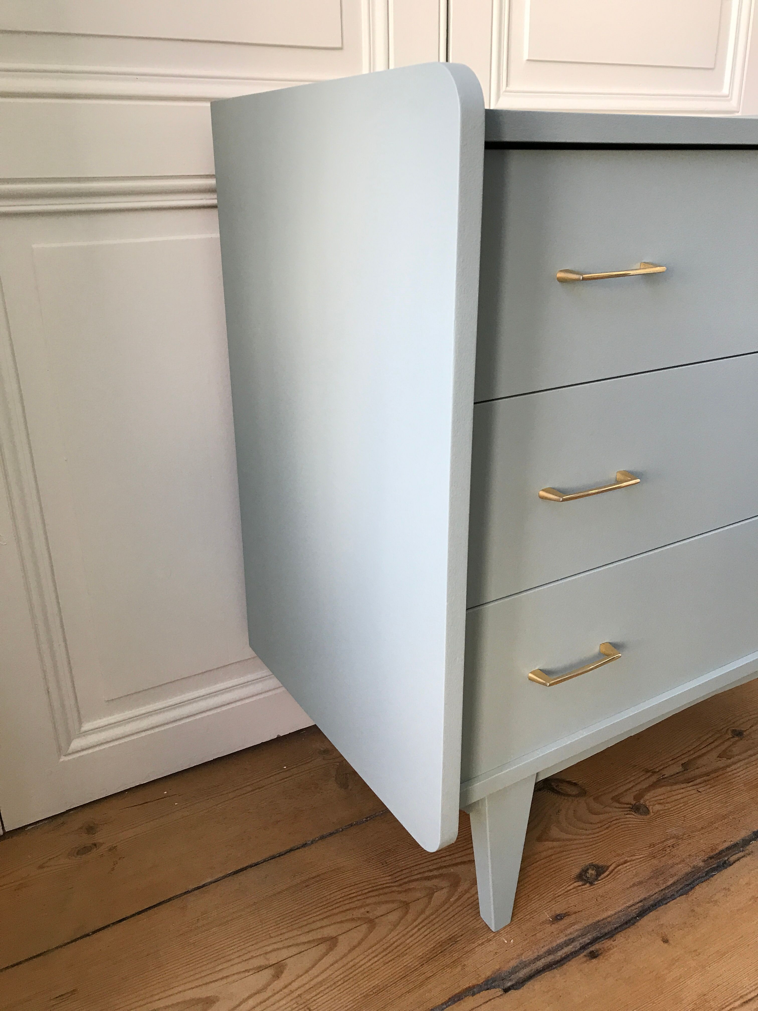 Commode 3 tiroirs vert amande