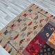 Unique and medium berber kilim, red rug, moroccan kilim, decoration rug