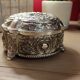 Beautiful silver metal jewelry box