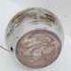 Vintage lamp foot in openwork ceramic email brown gray signed