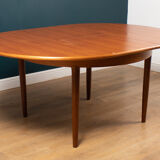 Retro Teak 1960s Extending Dining Table & 6 Chairs By Meredew