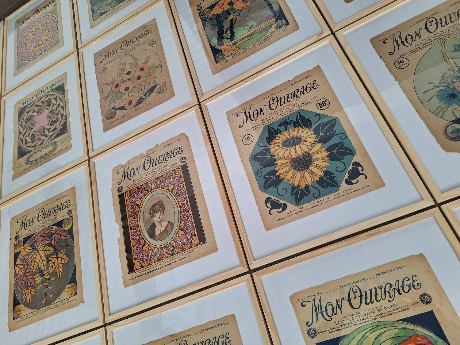 Art deco magazine covers, vintage retro decoration, paintings