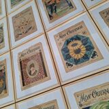 Art deco magazine covers, vintage retro decoration, paintings