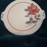 Plat à gâteaux décor fleurs modèle lucette Sarreguemines