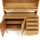 Scandinavian oak chest of drawers-bookcase, Sweden, 1960