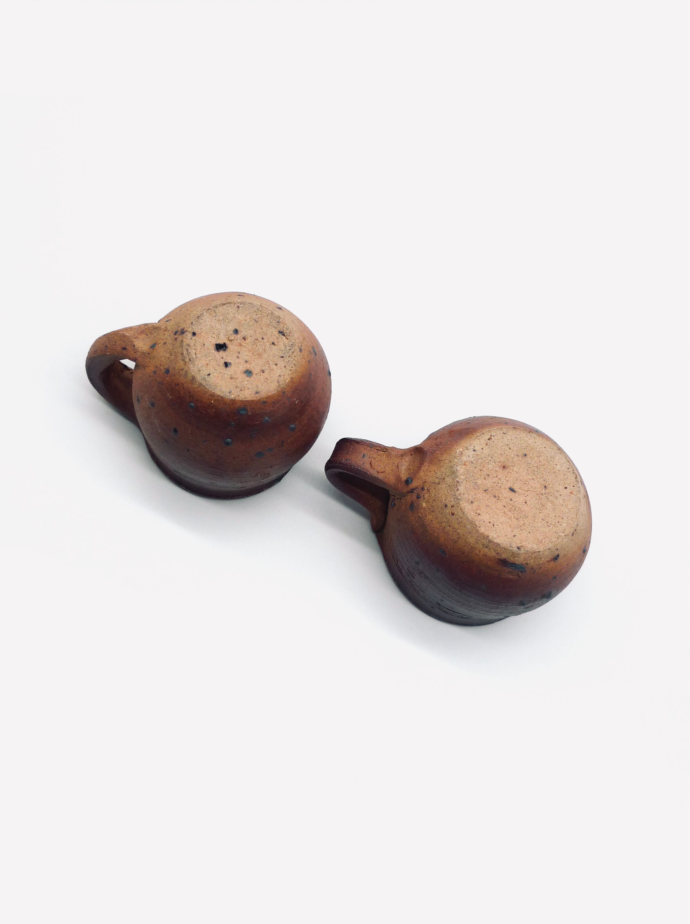 Set of two stoneware cups