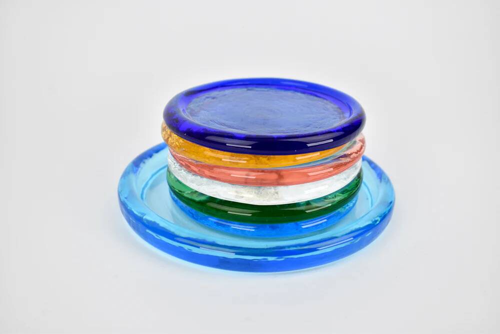 Vintage Murano Glass Coasters by V. Nason & C.