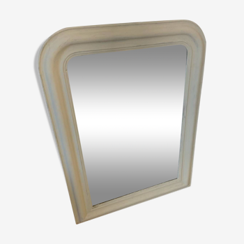 Matte white Louis Philippe style mirror