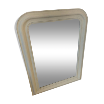 Matte white Louis Philippe style mirror