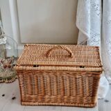 Panier rectangulaire osier tressé