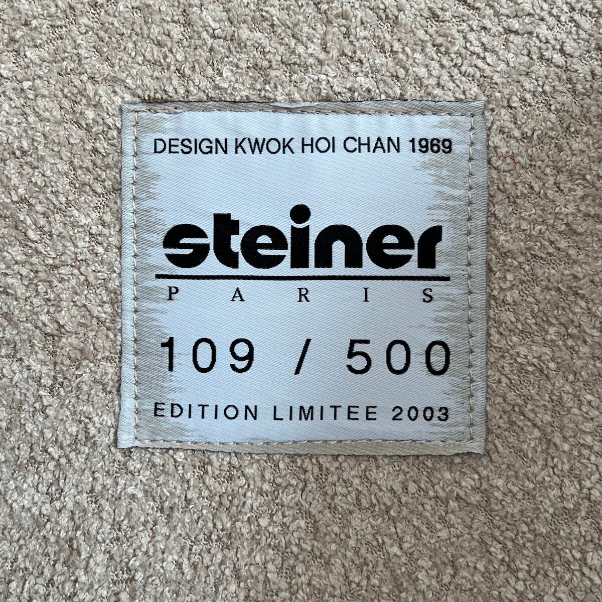 Pair of Zen armchairs by Kwok Hoi Chan for Maison Steiner, 2003 edition.