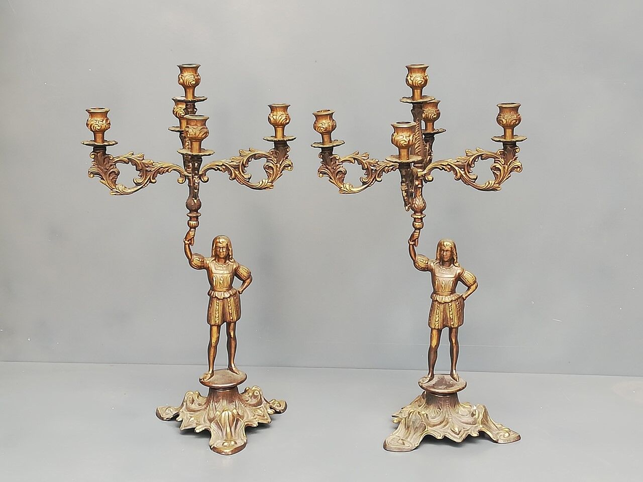 Pair of old candlesticks