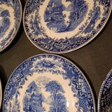 6 assiettes plates Castillo Faience Hollandaise Regout/co