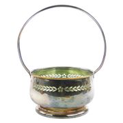 Art Nouveau sugar bowl, silver-plated brass, Hungary, 1930s
