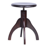 Art Deco Piano Stool in Beech and Iron, Czech, 1940s