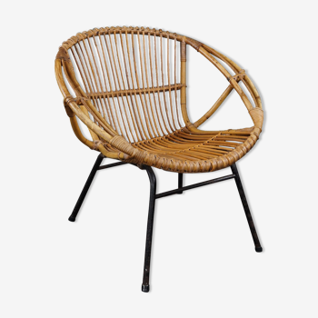 Special rattan armchair Dutch Design 1960