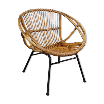 Special rattan armchair Dutch Design 1960