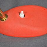 Jean Boris LACROIX (1902-1984), Desk lamp in red lacquered sheet metal, profiled diffuser