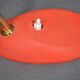 Jean Boris LACROIX (1902-1984), Desk lamp in red lacquered sheet metal, profiled diffuser