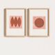 Duo de peinture sur papier  -H480 & H482 - signées Eawy