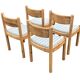 Vintage set of four Pinewood dining chairs Denmark
