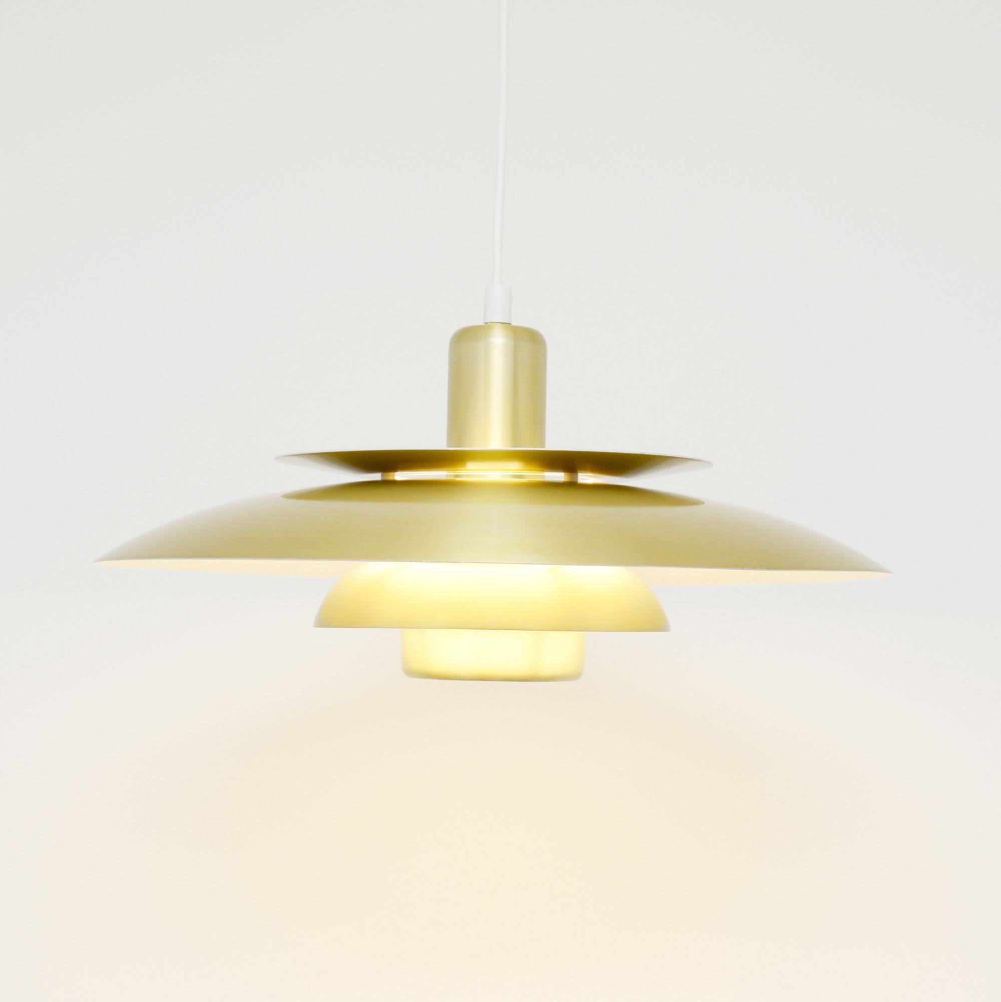 Vintage Danish lamp in brass, 1970's