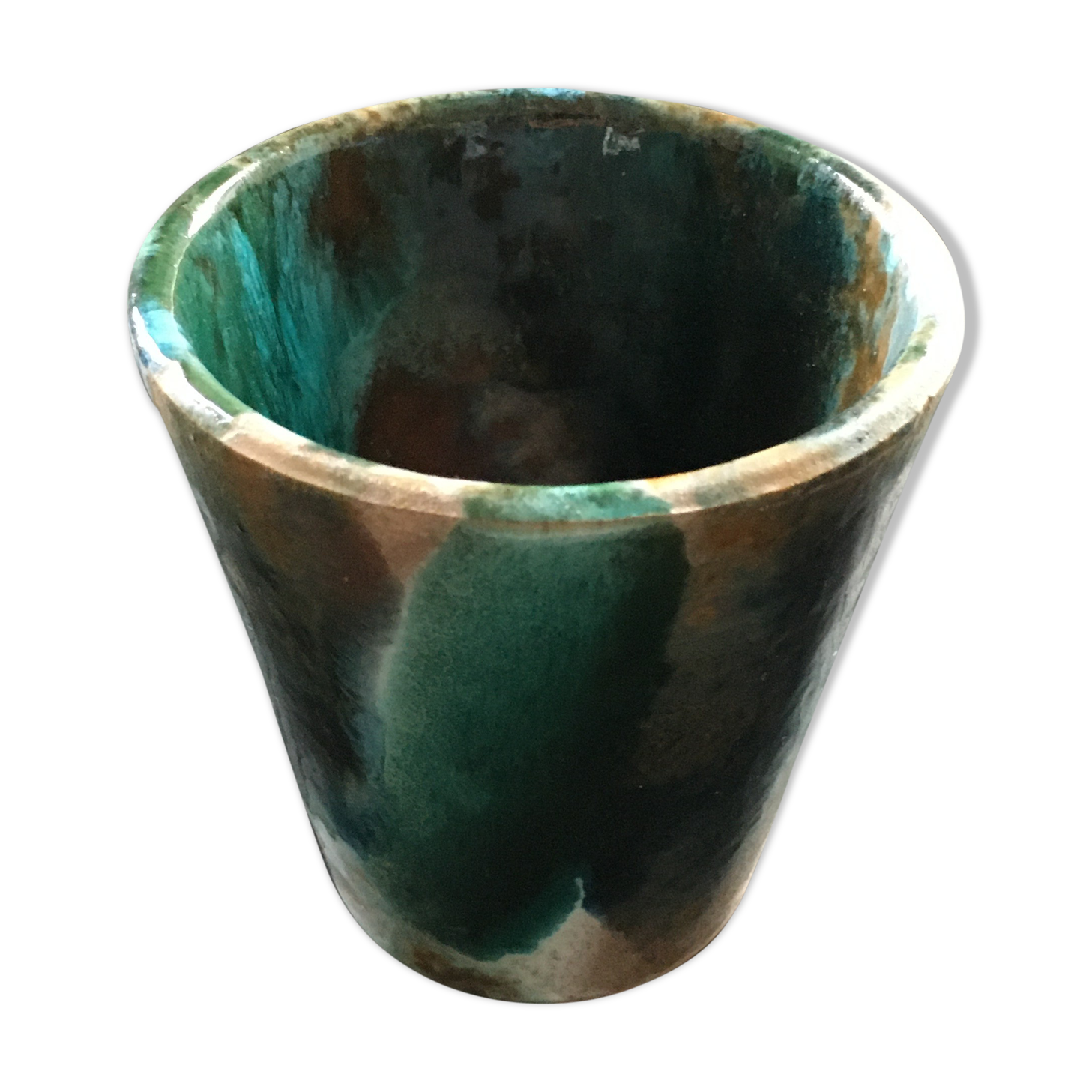 Green flamed Basque pot