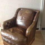 Armchair in leatherette vintage