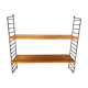 Vintage wall shelf in cherry and black metal Style String Tomado