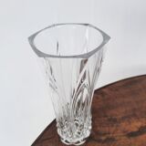 Vase en verre soufflé bord polygonal
