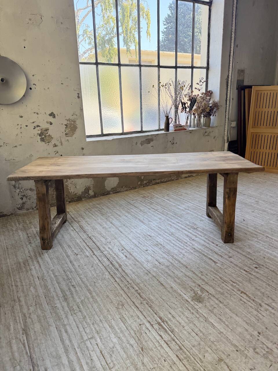 1950s pine farmhouse table 220cm