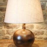 Sandstone ball lamp base by Pierre Digan