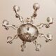 Large hand-painted gilded chandelier mangani ceramiche porcelain