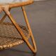 Table basse rotin et verre