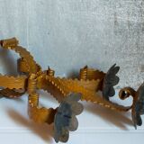 Chandelier wrought iron Art-popular with three arms old