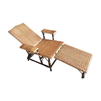 Early 20th century rattan Lounge Chair