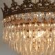 Old chandelier with stamps