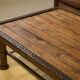 Table basse brutaliste bois et fer forgé 1960’s