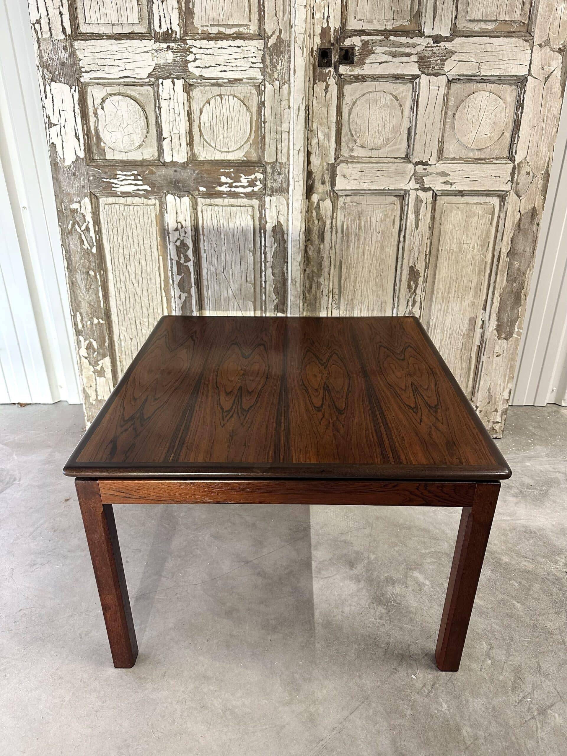 Small square coffee table in rosewood Bruksbo Norway